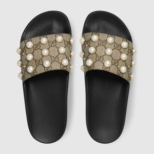 Gucci Pearl Embellished Slide Sandal